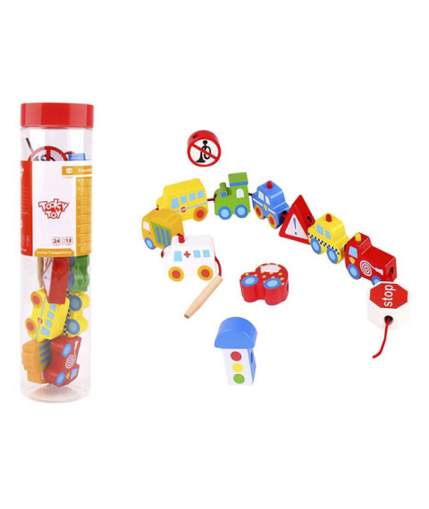 Jucărie din lemn „Lanț din transport”